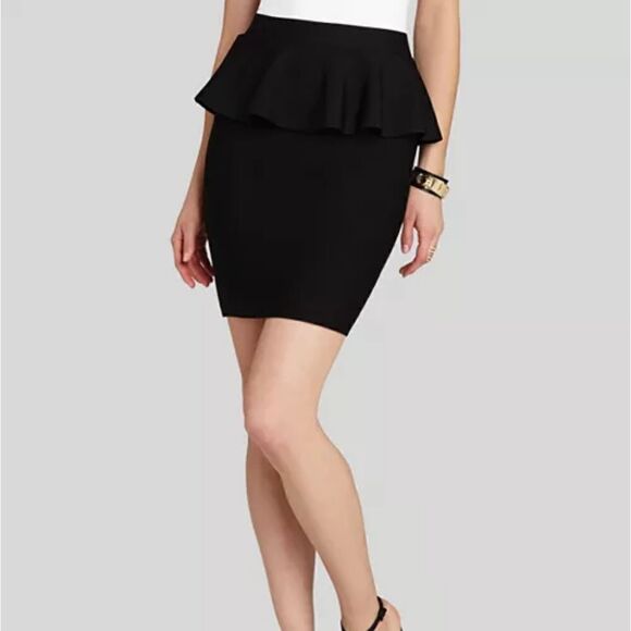 ‎Women's Garage Size Large Black Peplum Skirt - Picture 1 of 5